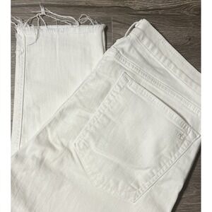 Rag & Bone Dre Capri Raw Step Hem Boyfriend Jeans White Prospector SZ 28 (32x27)